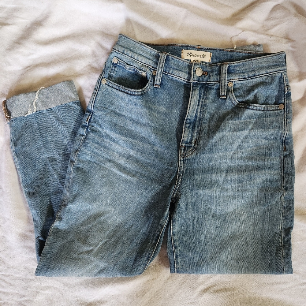 Madewell High Rise Slim Crop Boyjean Jeans Size 26 Medium Blue